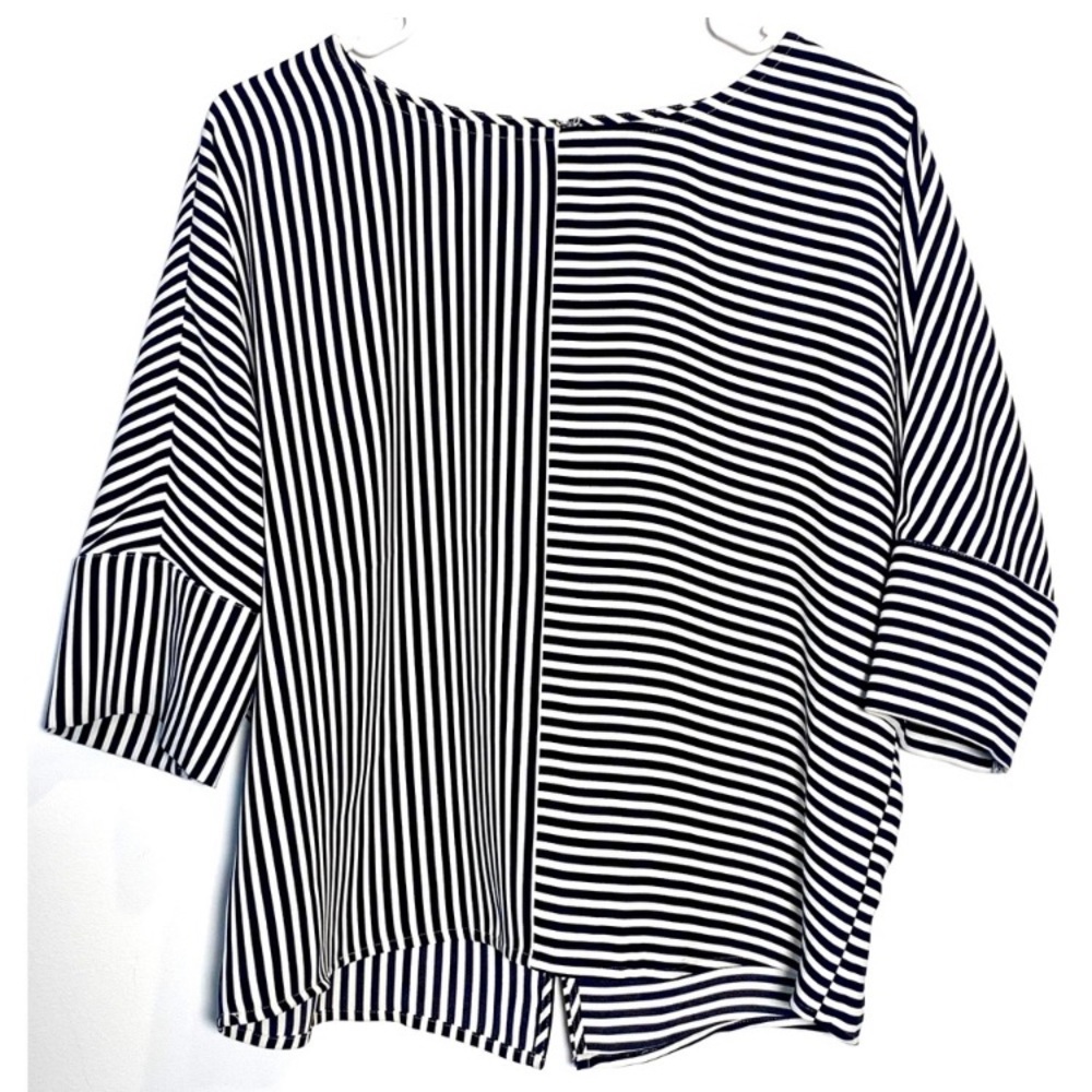 Express Stripped Blouse 3/4 sleeve